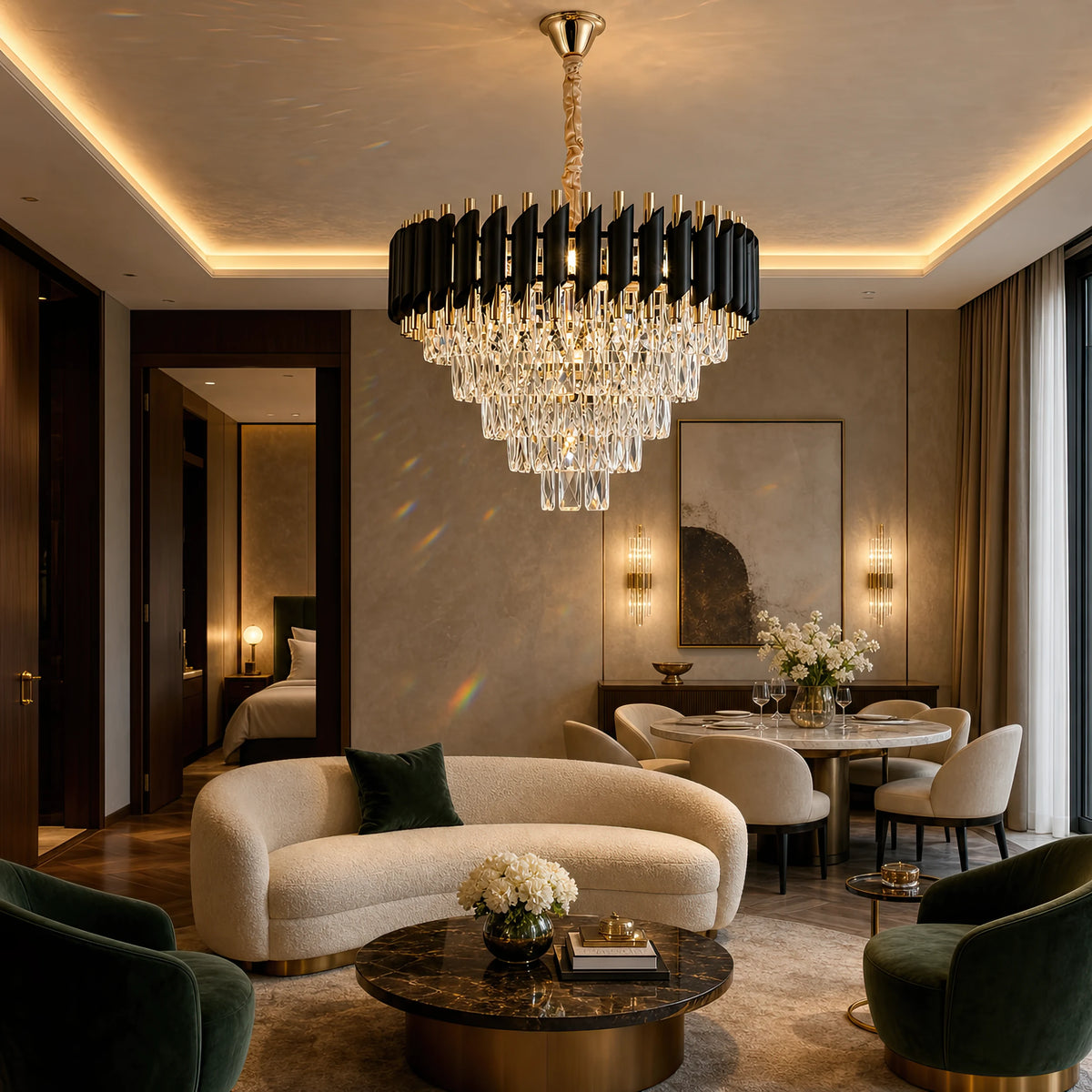 Żyrandol Kryształowy VERSAILLES Elegance 8x E14, średnica 50cm, Złoty, Regulowana Wysokość - 11_CC900-500GD.png
