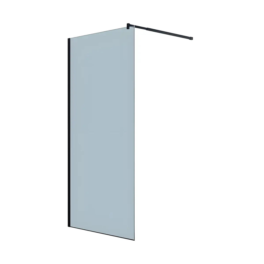 Paravan duș Walk-In 90x195 cm, sticlă securizată 8 mm, gri, profil metalic rezistent