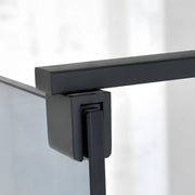 Paravan duș Walk-In 90x195 cm, sticlă securizată 8 mm, gri, profil metalic rezistent