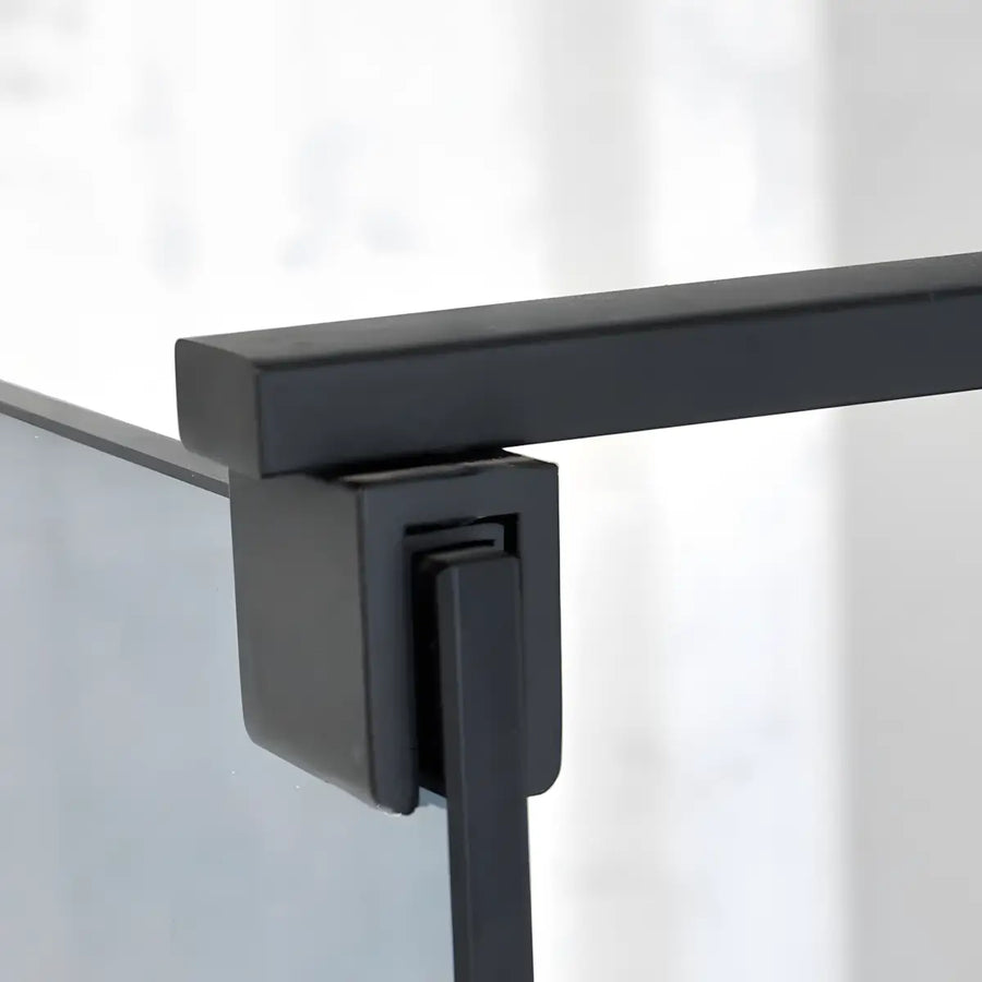 Paravan duș Walk-In 90x195 cm, sticlă securizată 8 mm, gri, profil metalic rezistent