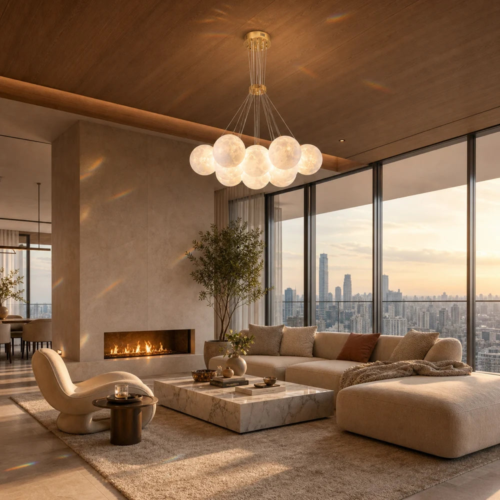 Żyrandol MODERN LOFT Bagliore, kula, 9xE27, regulowana wysokość, złoty - 20_LC816-9GD.png