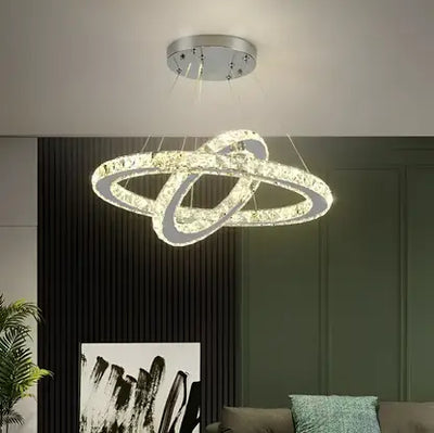 Żyrandol PRISM Luminis LED, 58 W, kryształ i metal, ściemnialny, regulowana wysokość, zimne/ciepłe/neutralne światło, luksusowe oświetlenie