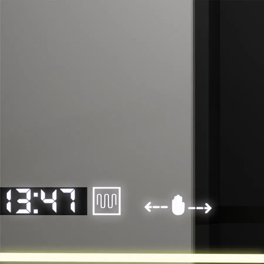 LUDA LED prostokątna 60x80cm Wnezia Motion Blowlow Marcellow Dimable zegar system rozprzestrzeniania