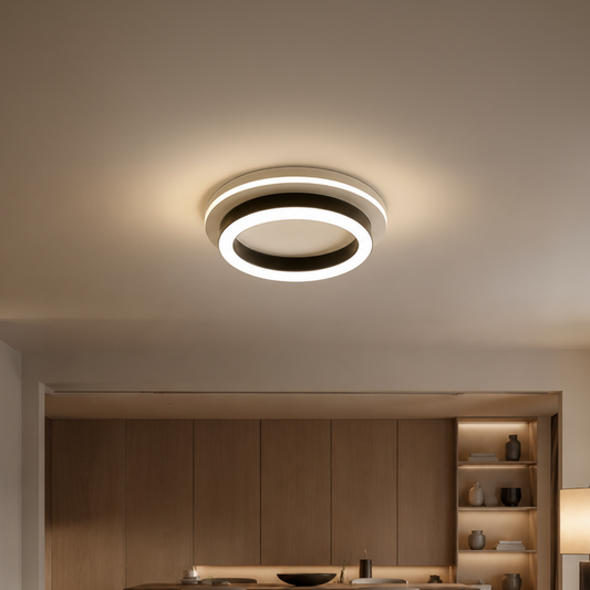 Żyrandol LED MODERN 25W, średnica 20cm, okrągły, światło zimne/ciepłe/neutralne, czarny
