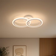 Lustra LED cu telecomanda BETTY 27W, 2 Cercuri, lumina Rece/Calda/Neutra, Dimabila, Alb Lustre LED cu Telecomanda Default Title Alessandro Design