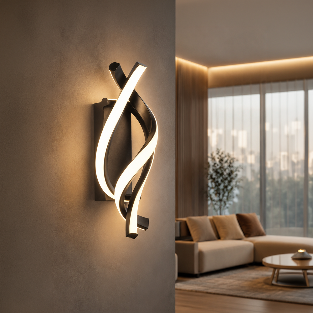 Aplica LED Reid 13W, Lumina Rece/Calda/Neutra, Negru Aplice de Interior Default Title Alessandro Design