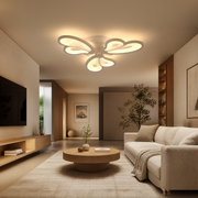 Żyrandol LED BLOSSOM 43 W z pilotem, 3 płatki, światło zimne/ciepłe/neutralne, ściemnialny, biały