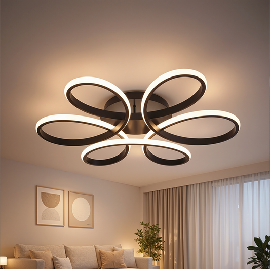 Żyrandol LED z pilotem HELIX 63W, światło zimne/ciepłe/neutralne, możliwość przyciemniania, czarny