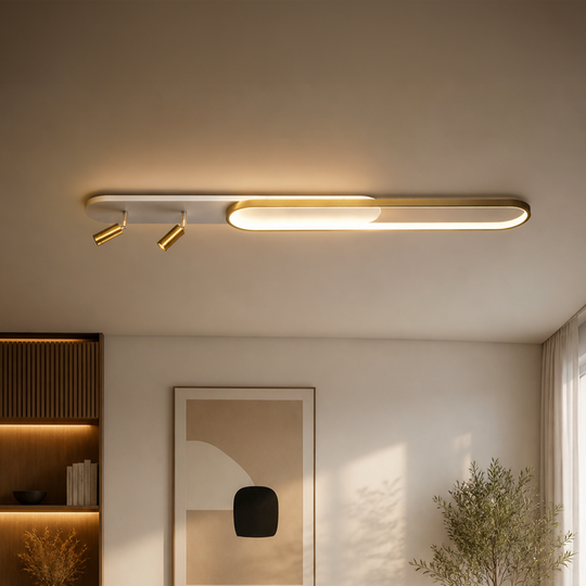 Żyrandol LED z regulowanym projektorem FISSO Camilla, 66W, światło zimne/ciepłe/neutralne, żyrandole LED w kolorze błyszczącego złota Domyślny tytuł Alessandro Design