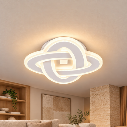 Żyrandol LED CRINELLA 45W, średnica 23cm, światło zimne/ciepłe/neutralne, biały