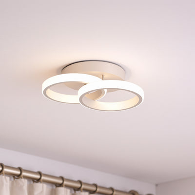 Żyrandol LED VERTEX CIRCULA 21W, 2 koła, metalowe ramki, światło zimne/ciepłe/neutralne, biały