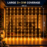 Świąteczna instalacja typu Rain, ciepłe światło, 300 x 300 cm, 320 diod LED