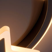 Żyrandol LED z pilotem ALYONA 44W, Księżyc i Gwiazda, Światło zimne/ciepłe/neutralne, Ściemnialny, Czarny 