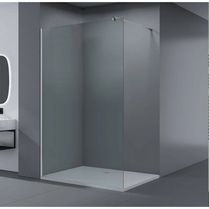 Paravan duș Walk-In 100x195 cm, sticlă securizată 8 mm, satin, profil metalic rezistent