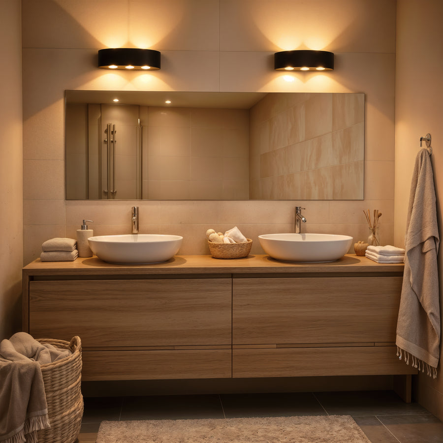 Kinkiet zewnętrzny LED Ellis, 6 W, 6 źródeł światła, ciepłe światło, czarny