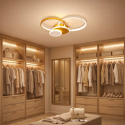 Żyrandol LED z pilotem KILLIAN 80W, 4 koła, światło zimne/ciepłe/neutralne, możliwość przyciemniania, złoty