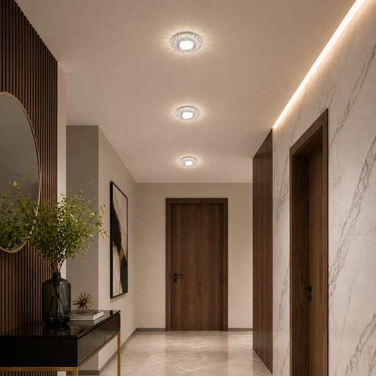ORBITA LED Spot, 5W, Okrągły, Zimne Światło + RGB, Biały, Żywiczny i Szklany Spot LED Domyślny Tytuł Alessandro Design