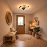 Żyrandol LED z pilotem ALYONA 44W, Księżyc i Gwiazda, Światło zimne/ciepłe/neutralne, Ściemnialny, Czarny 