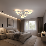 Żyrandol LED BLOSSOM 43 W z pilotem, 3 płatki, światło zimne/ciepłe/neutralne, ściemnialny, biały