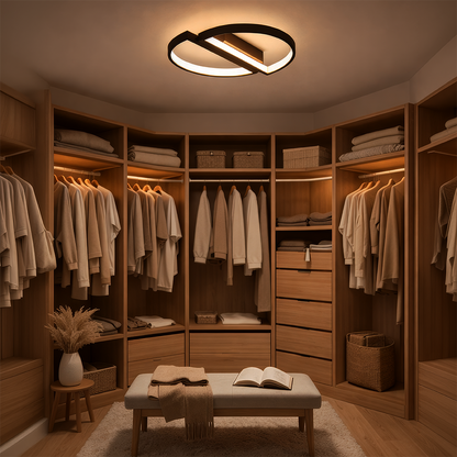 Żyrandol LED z pilotem VECTOR ARCUS 52W, 2 elementy, światło zimne/ciepłe/neutralne, możliwość przyciemniania, czarny