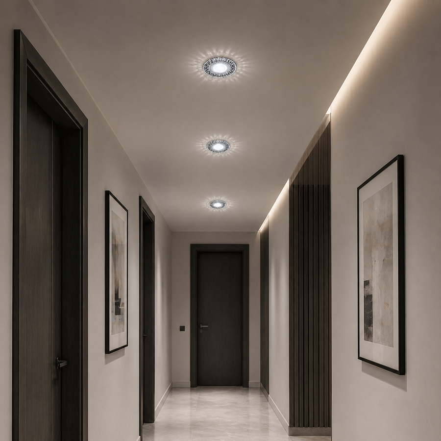 ORBITA LED Spot, 5W, Okrągły, Zimne Światło + RGB, Biały, Żywiczny i Szklany Spot LED Domyślny Tytuł Alessandro Design