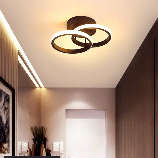 Żyrandol VERTEX Circula LED Overlapping Circles, 44 W, 2 okręgi, zimne/ciepłe/neutralne światło, czarny
