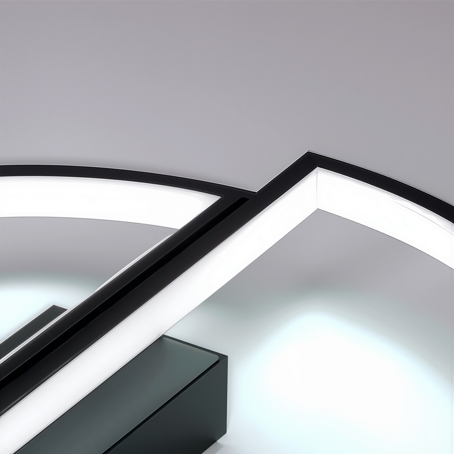 Żyrandol LED z pilotem VECTOR ARCUS 52W, 2 elementy, światło zimne/ciepłe/neutralne, możliwość przyciemniania, czarny