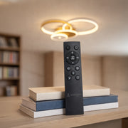 Żyrandol LED z pilotem KILLIAN 80W, 4 koła, światło zimne/ciepłe/neutralne, możliwość przyciemniania, złoty