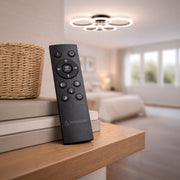 Żyrandol LED BETTY 82W z pilotem, 6 okręgów, światło zimne/ciepłe/neutralne, ściemnialny, czarny