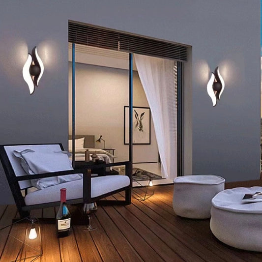 Kinkiet LED do użytku zewnętrznego i wewnętrznego, 4 źródła x 1W, IP65, ABS, Czarny, 3000K