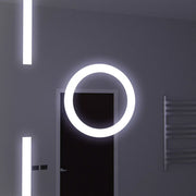 Prostokątne lusterko LED, 120x80 cm, czujnik Motionglow Marcello, system wyłączający, zegar i termometr, powiększenie kosmetyczne
