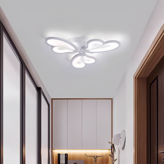 Żyrandol LED BLOSSOM 43 W z pilotem, 3 płatki, światło zimne/ciepłe/neutralne, ściemnialny, biały
