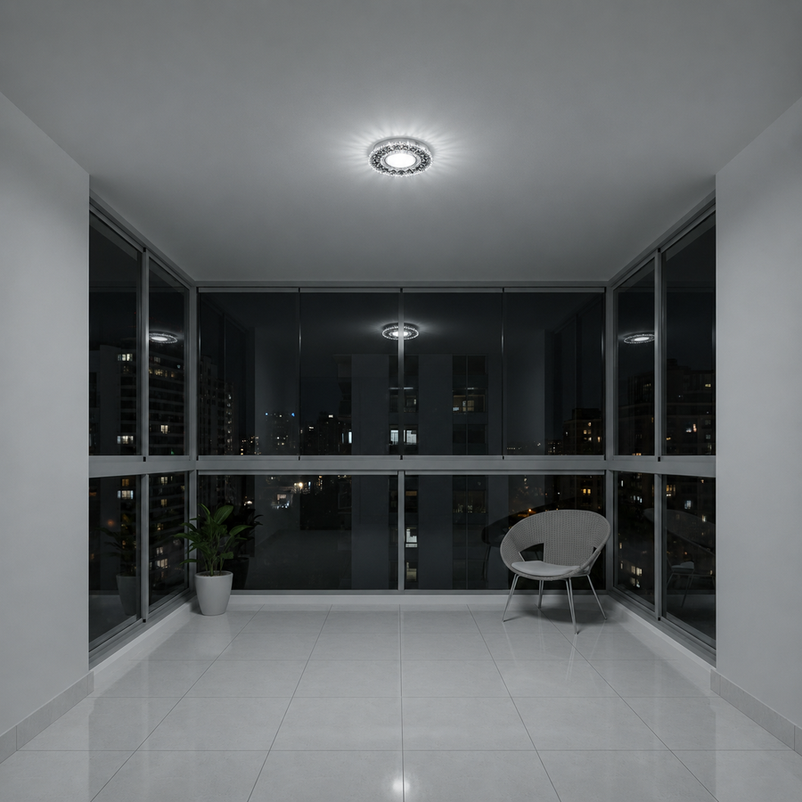 ORBITA LED Spot, 5W, Okrągły, Zimne Światło + RGB, Biały, Żywiczny i Szklany Spot LED Domyślny Tytuł Alessandro Design