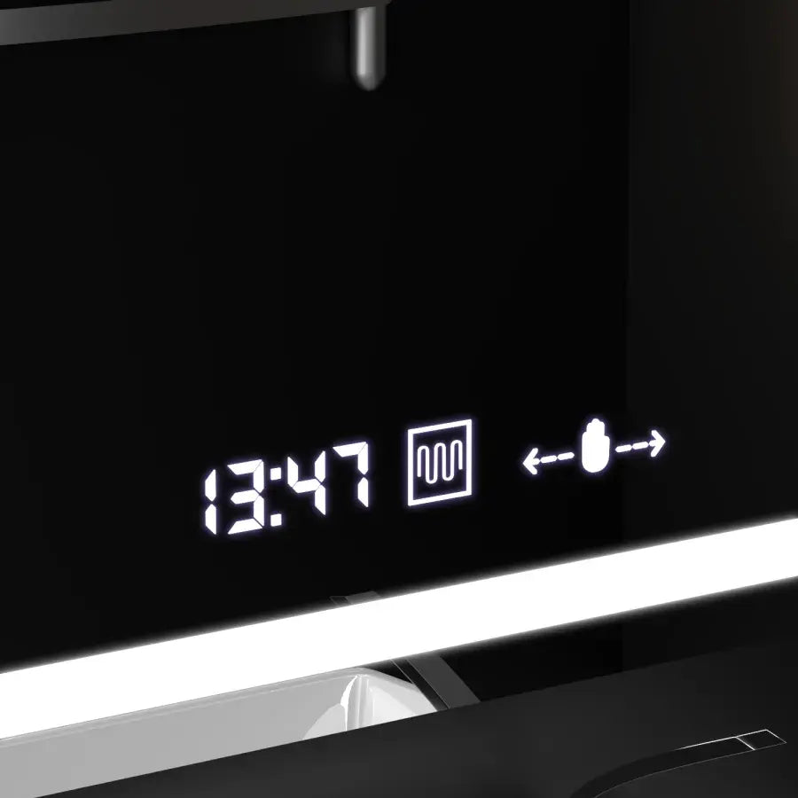 Lustro LED prostokątne 75x90cm Eclat MotionGlow Marcello System przeciwmgielny Zegar i termometr Ściemnialna lupa kosmetyczna