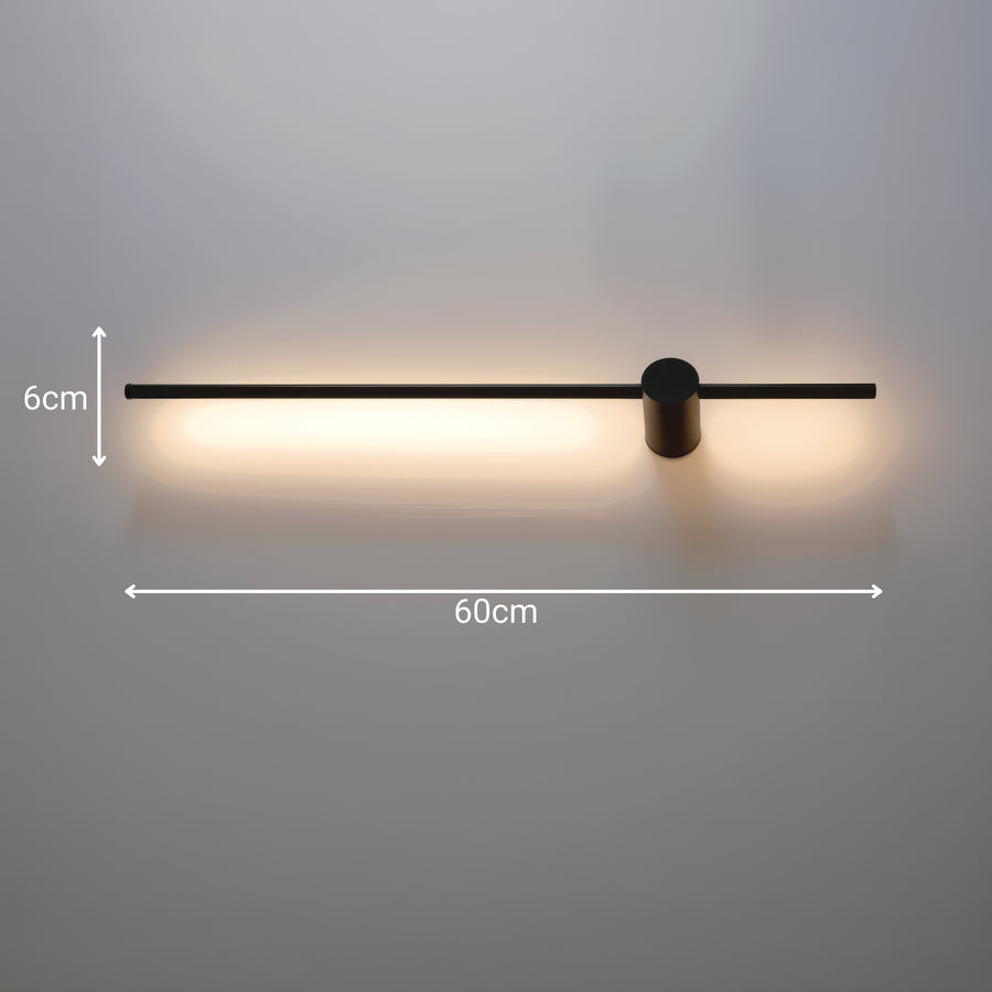 Angelique LED Kinkiet 24W Czarny Biały