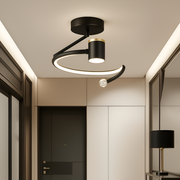 LED żyrandol, średnica 34 W, 24 cm, zimno/gorące/neutralne światło, czarne