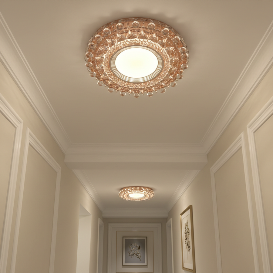 Spot LED ORBITA, 5W, Rotund, Lumina Rece / Calda, Bronz Antichizat, Rasina si Sticla