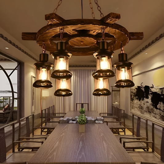 Vintage Harper żyrandol, 1xe27, rustykalna stodoła, sznurka i metal, 150 cm, czarny