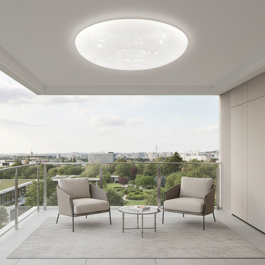 Plafoniera LED Flux 23 cm, 22W, 3000K / 4000K / 6000K, Biała, Metal i Akryl Plafoniery LED Domyślny Tytuł Alessandro Design