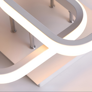 Żyrandol LED VERTEX Matrix, nakładające się diamenty, metalowe ramki, 11W, 2 diamenty, światło zimne/ciepłe/neutralne 3000K/4000K/6000K, biały