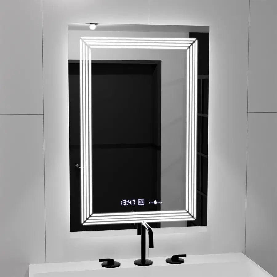 LUDA LED prostokątna 60x80cm Wnezia Motion Blowlow Marcellow Dimable zegar system rozprzestrzeniania
