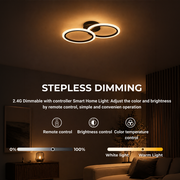 Lustra LED cu telecomanda BETTY 27W, 2 Cercuri, lumina Rece/Calda/Neutra, Dimabila, Negru Lustre LED cu Telecomanda Default Title Alessandro Design