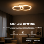 Lustra LED cu telecomanda BETTY 27W, 2 Cercuri, lumina Rece/Calda/Neutra, Dimabila, Alb Lustre LED cu Telecomanda Default Title Alessandro Design
