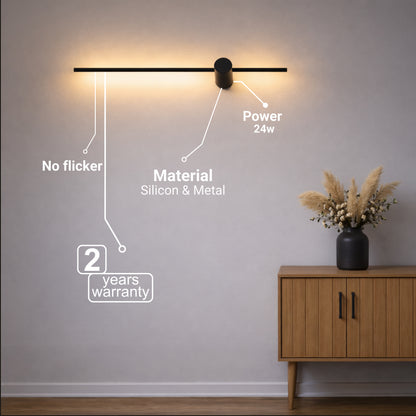 Angelique LED Kinkiet 24W Czarny Biały