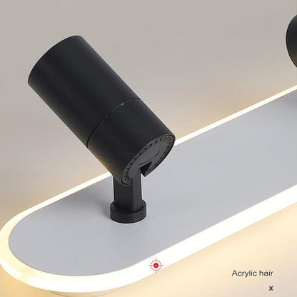 Żyrandol LED z regulowanym projektorem FISSO Camilla 49W, zimne/ciepłe/neutralne światło, czarny