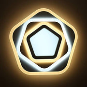 Żyrandol LED z Pilotem PENTAGON 59W, 40cm, Światło Zimne/Ciepłe/Neutralne 3000K/4000K/6000K, Biały, Metal i Akryl, Metal i Akryl