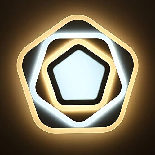 Żyrandol LED z Pilotem PENTAGON 59W, 40cm, Światło Zimne/Ciepłe/Neutralne 3000K/4000K/6000K, Biały, Metal i Akryl, Metal i Akryl