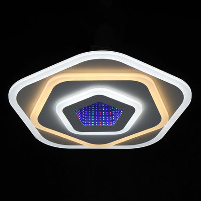 Żyrandol LED NEXA 3D 40W, średnica 23cm, światło zimne/ciepłe/neutralne, biały