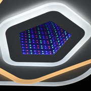 Żyrandol LED NEXA 3D 40W, średnica 23cm, światło zimne/ciepłe/neutralne, biały