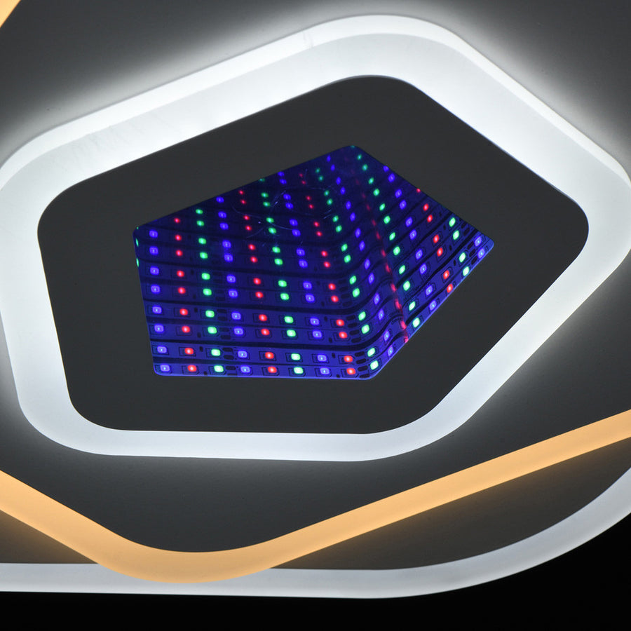 Żyrandol LED NEXA 3D 40W, średnica 23cm, światło zimne/ciepłe/neutralne, biały